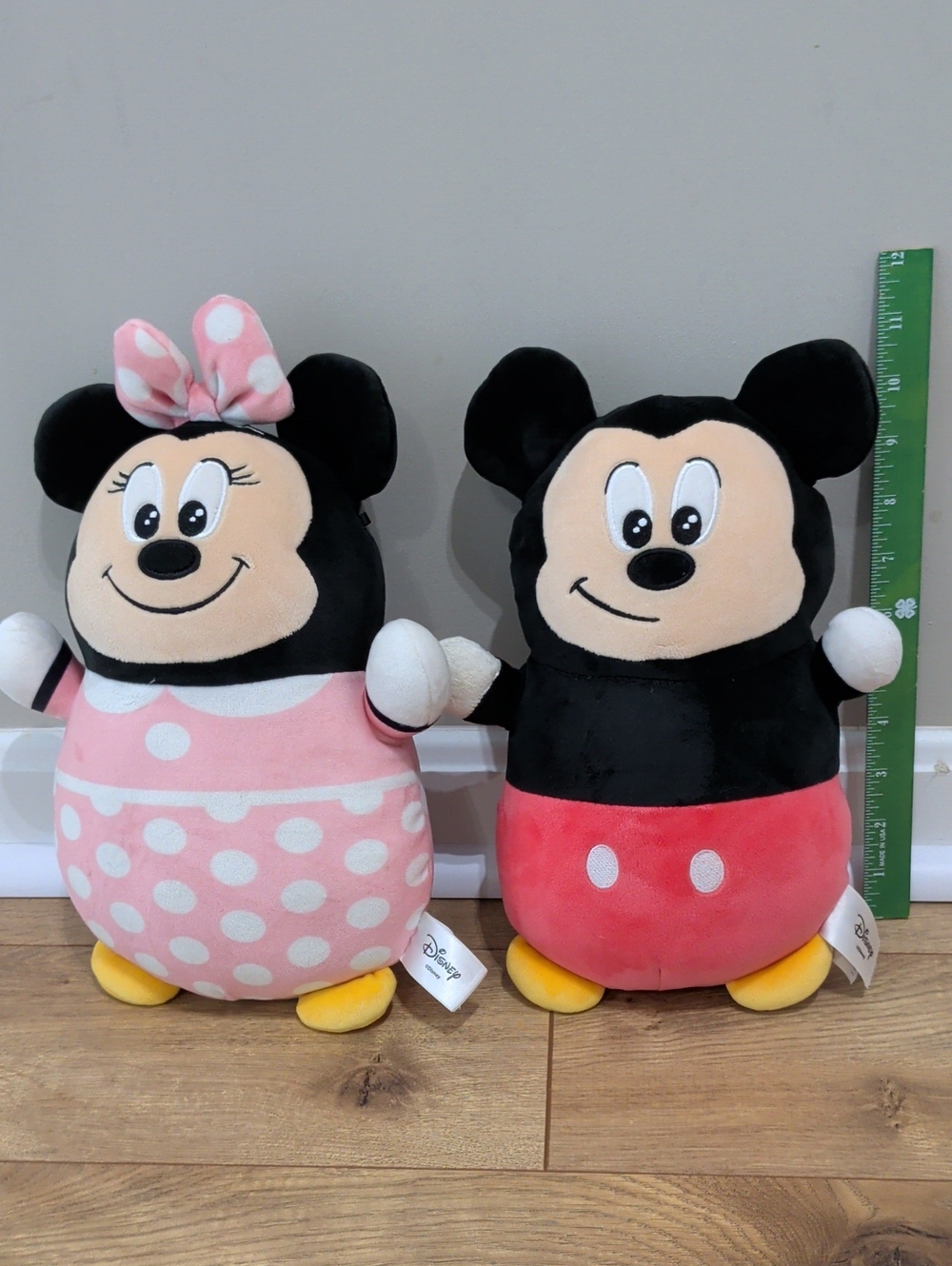 Disney Minnie & Mickey Plush Duo - Pink, Red, Black, Yellow
